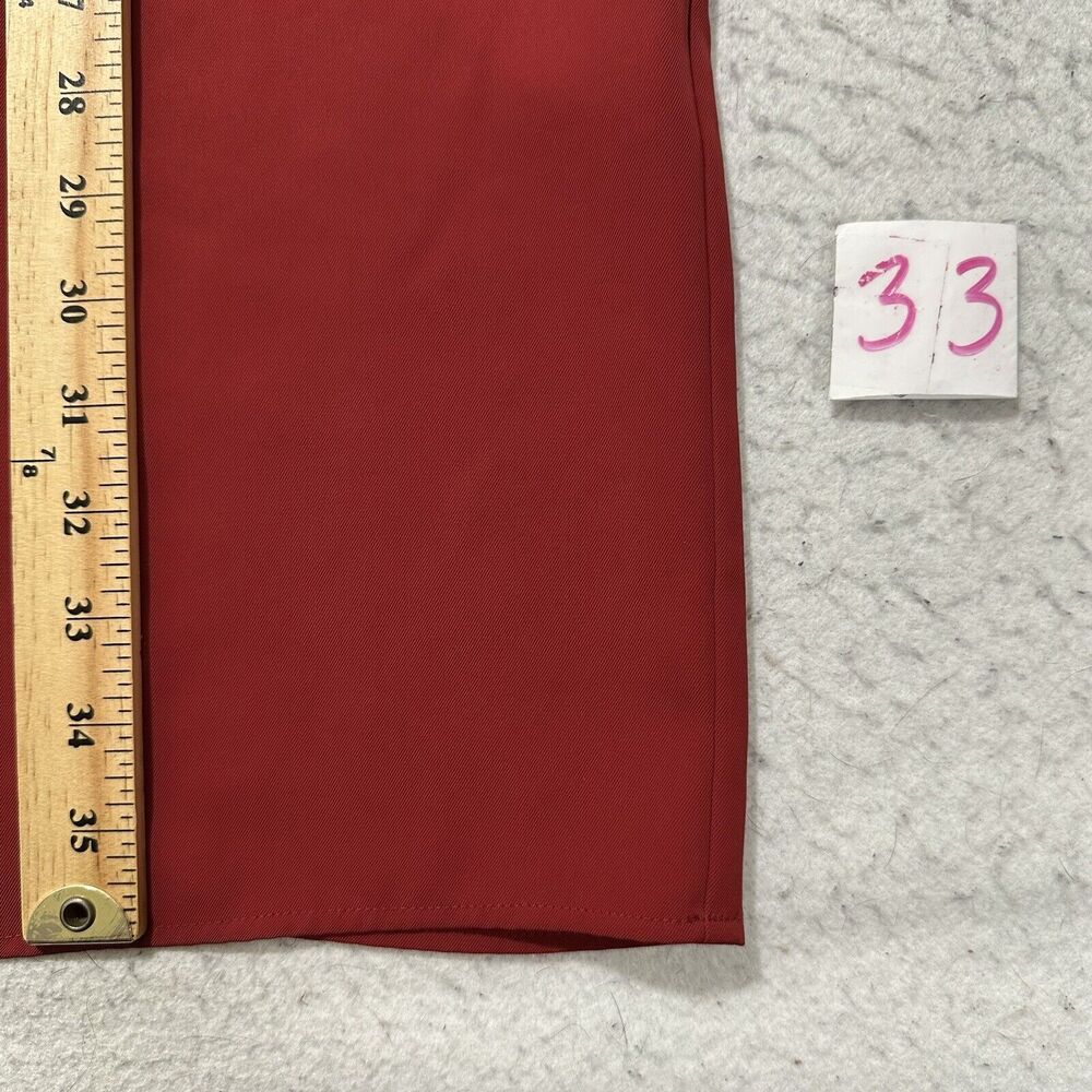 Uniqlo Women's Small V-Neck Drape Sleeveless Burgundy Red A-Line Dress Pullover - Picture 9 of 12